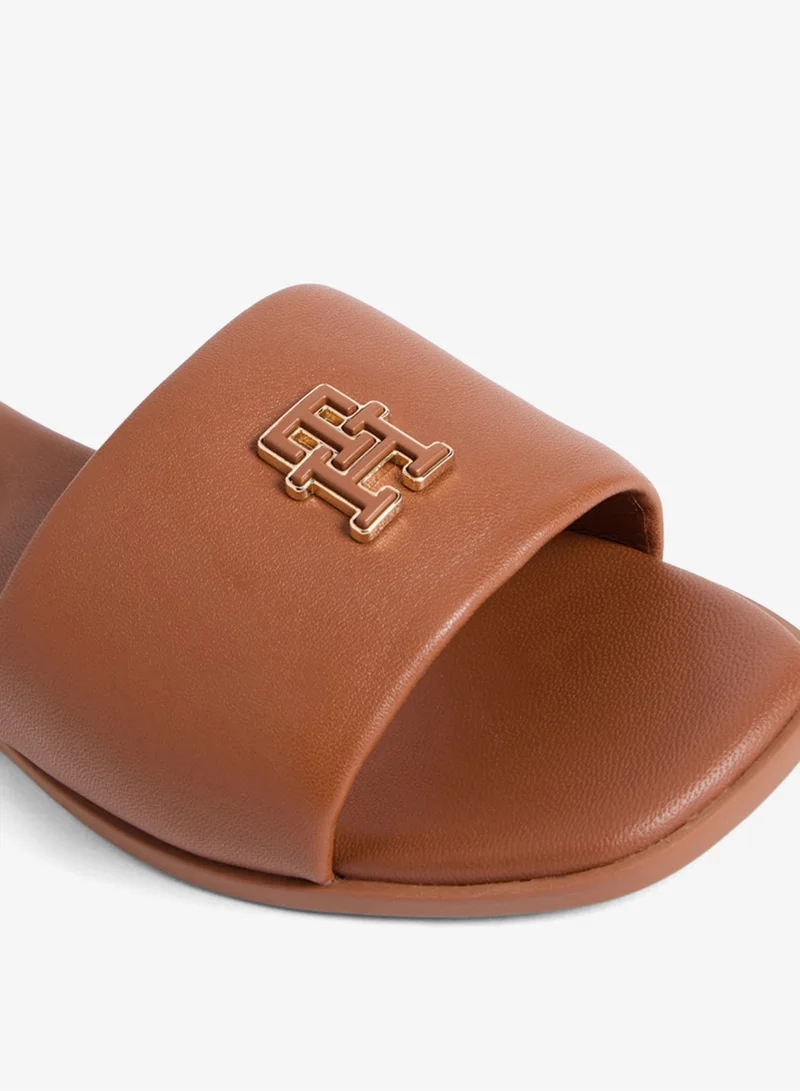 TOMMY HILFIGER  Leather Monogram Strap Mules for Women | Best Price UAE